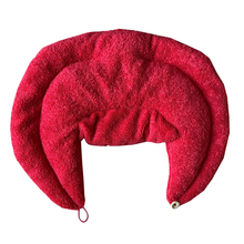 Laden Sie das Bild in den Galerie-Viewer, Nacken Kirschkernkissen mit Schlaufe und Stehkragen - 100% Baumwolle - 4 Farben