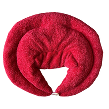 Laden Sie das Bild in den Galerie-Viewer, Nacken Kirschkernkissen mit Schlaufe und Stehkragen - 100% Baumwolle - 4 Farben