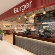 Laden Sie das Bild in den Galerie-Viewer, Thekenaufsteller Trennwand / Spuckschutz PLEXIGLAS klar mit Metallfüßen Anthrazit (Höhe justierbar) - Caretec Germany - Plexi, Trennwände